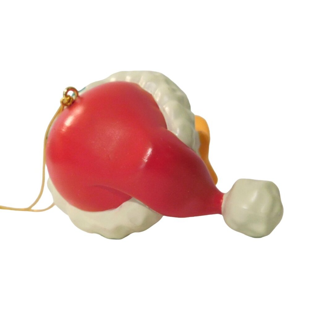 Disney Holiday Donald Duck Head Christmas Ornament Santa Hat Holly Enesco - Picture 5 of 7